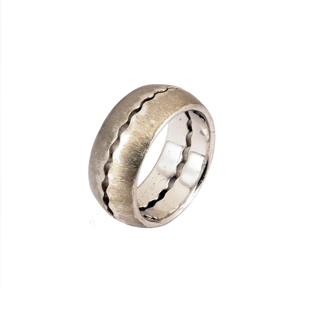 anillos ondulaciones plata | PUS151OND2AG