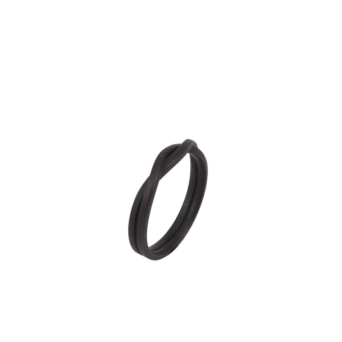 Anillo OLIVER SCHMITD de acero negro de cintas trenzadas de 1,5mm (N20,5) | OS-380