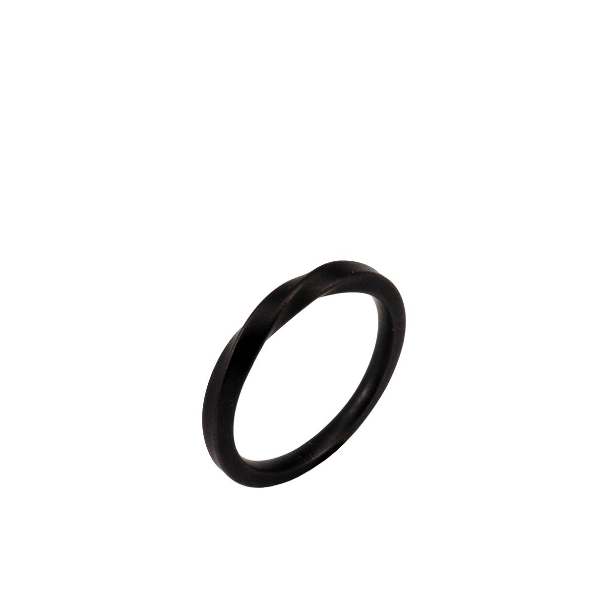 Anillo OLIVER SCHMITD de acero negro de cintas torneadas de 1,5mm (N21) | OS-360